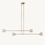 Demaret Modern Crystal Mobile Linear Chandelier 54"