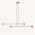 Demaret Modern Crystal Mobile Linear Chandelier 72"