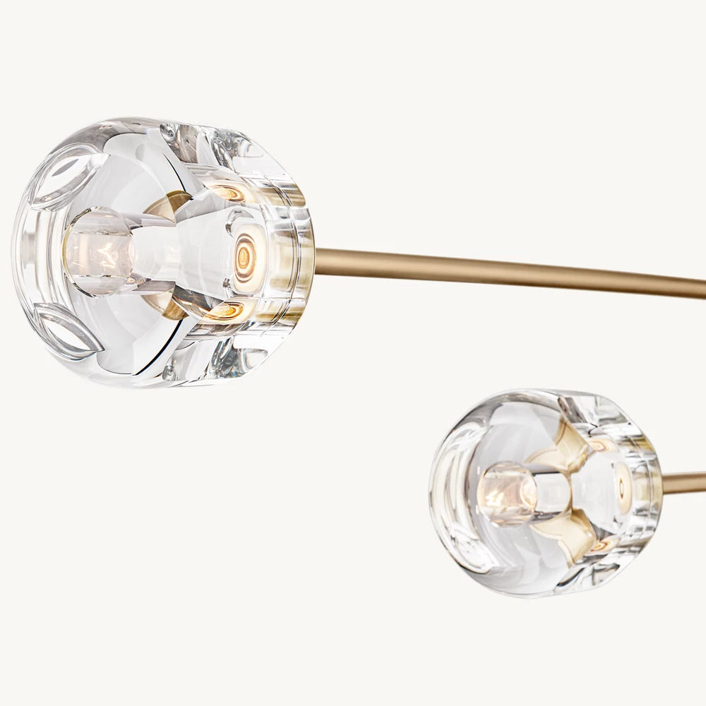 Demaret Modern Crystal Mobile Linear Chandelier 54"