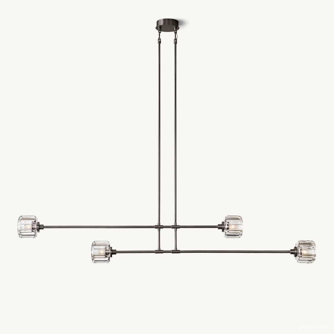 Demaret Modern Crystal Mobile Linear Chandelier 72"