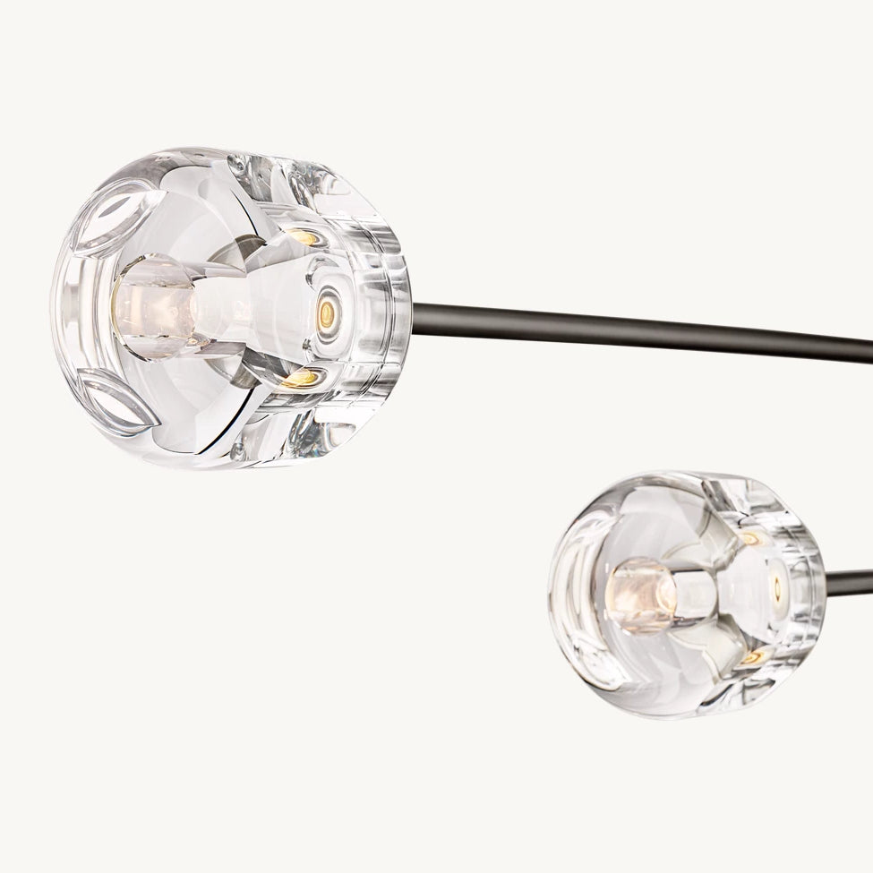 Demaret Modern Crystal Mobile Linear Chandelier 54"