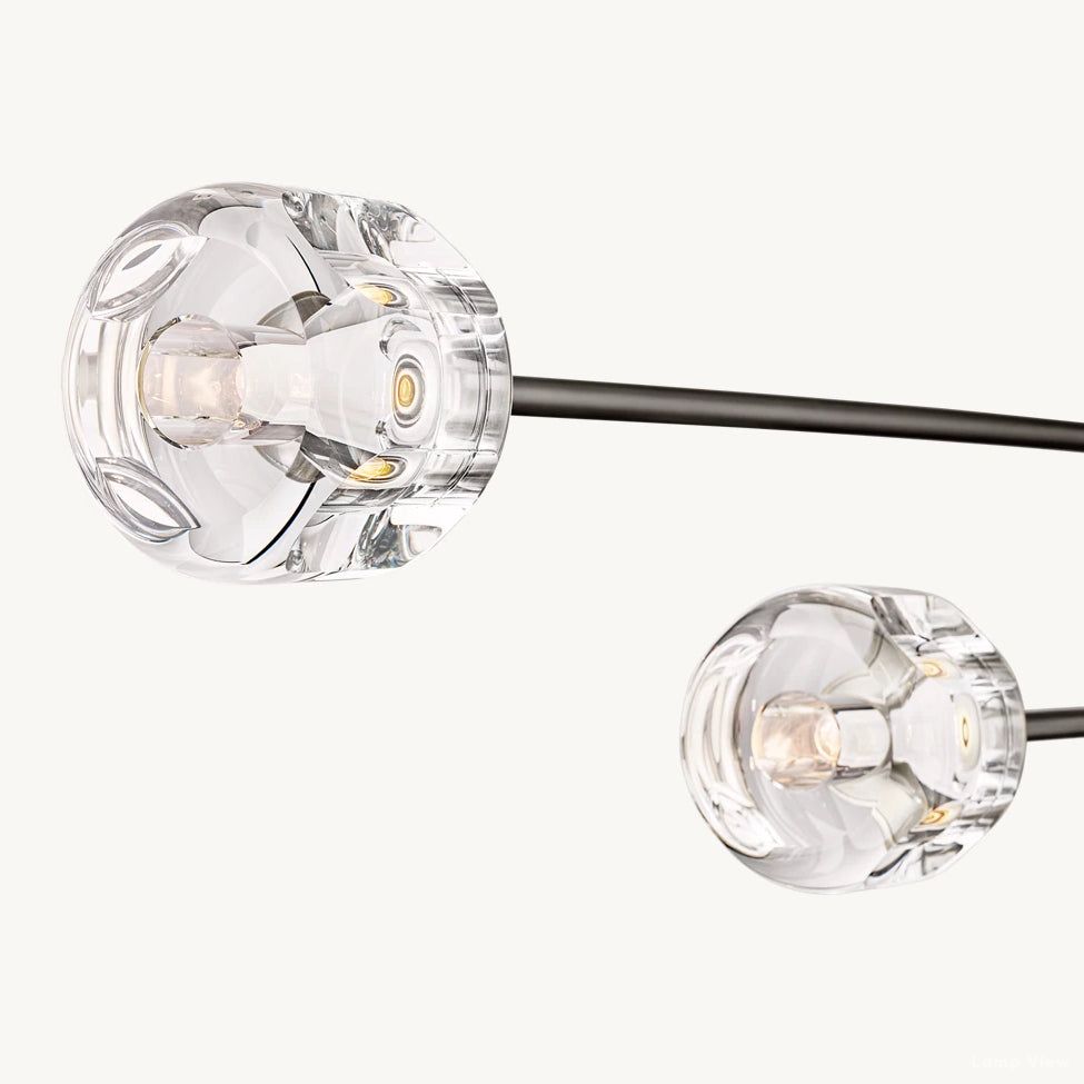 Demaret Modern Crystal Mobile Linear Chandelier 72"