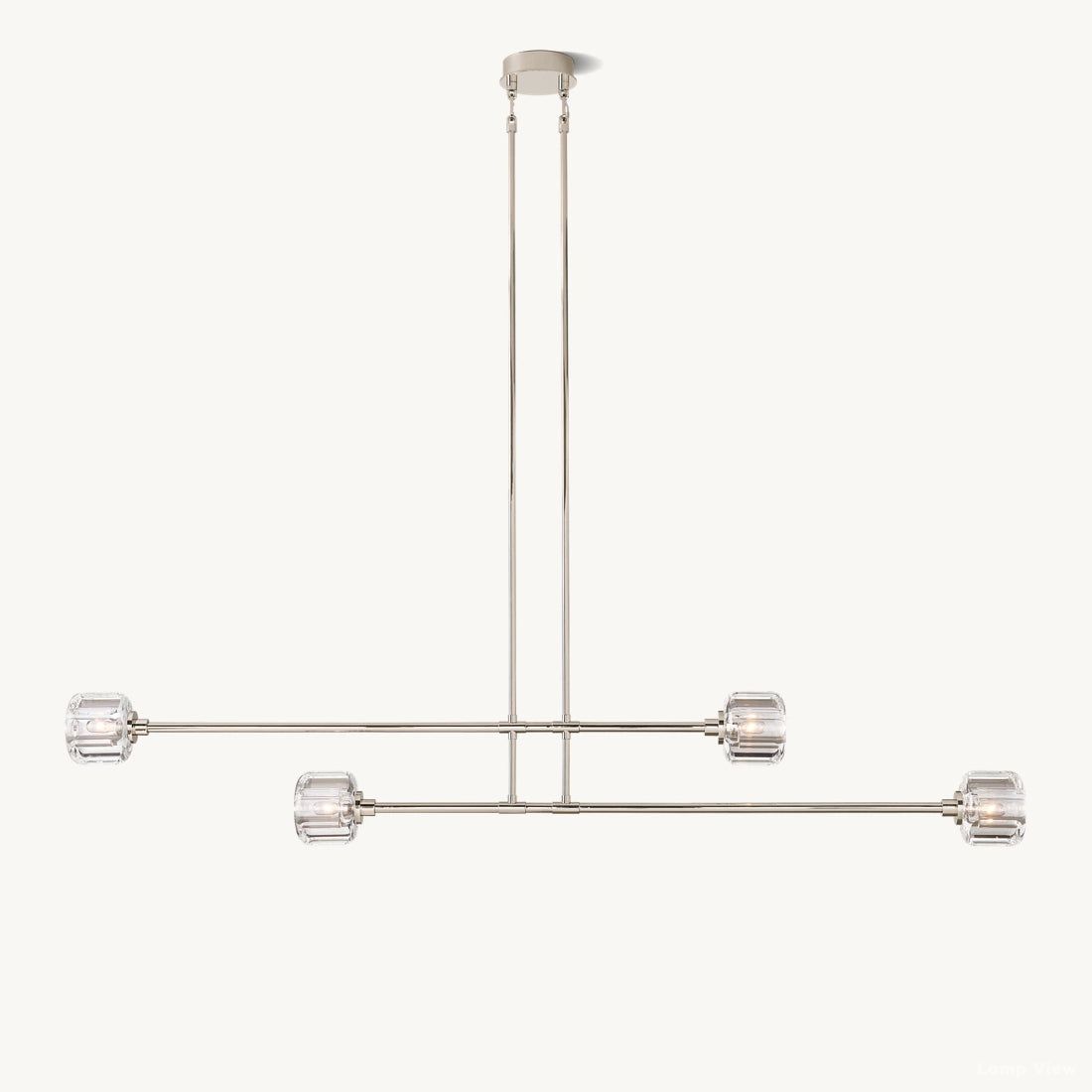 Demaret Modern Crystal Mobile Linear Chandelier 72"