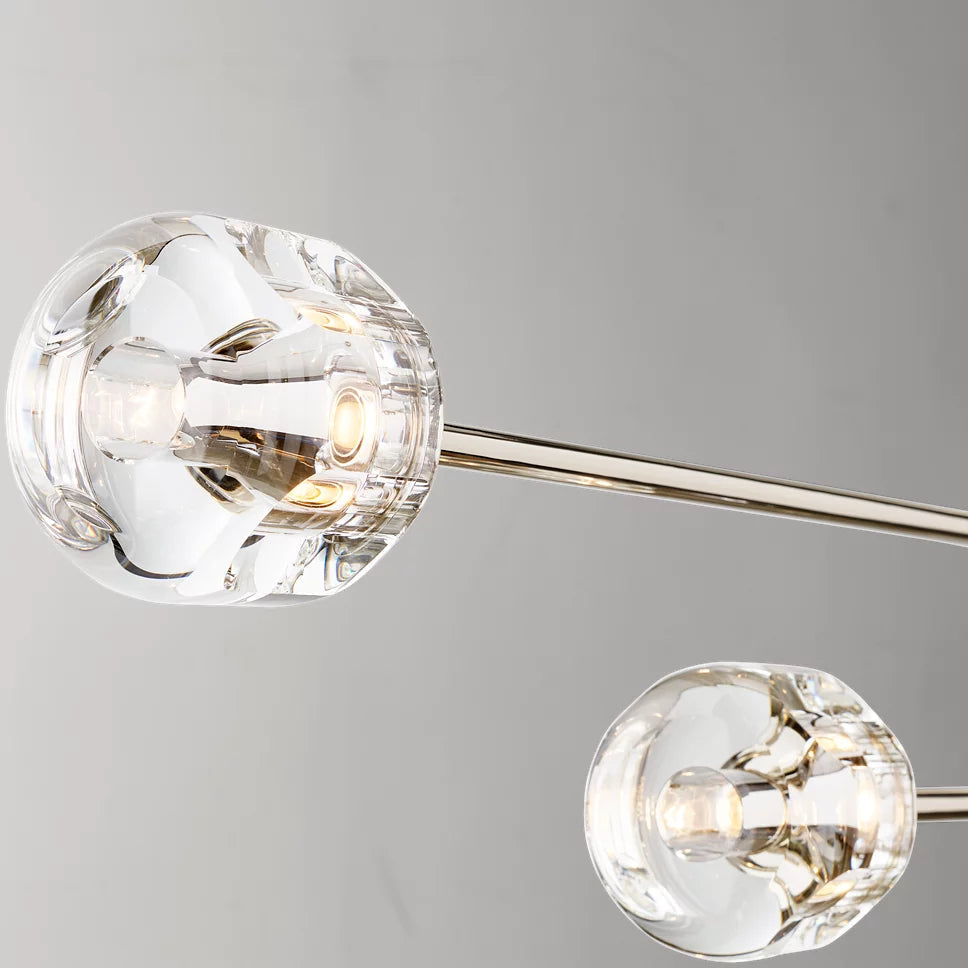 Demaret Modern Crystal Mobile Linear Chandelier 54"