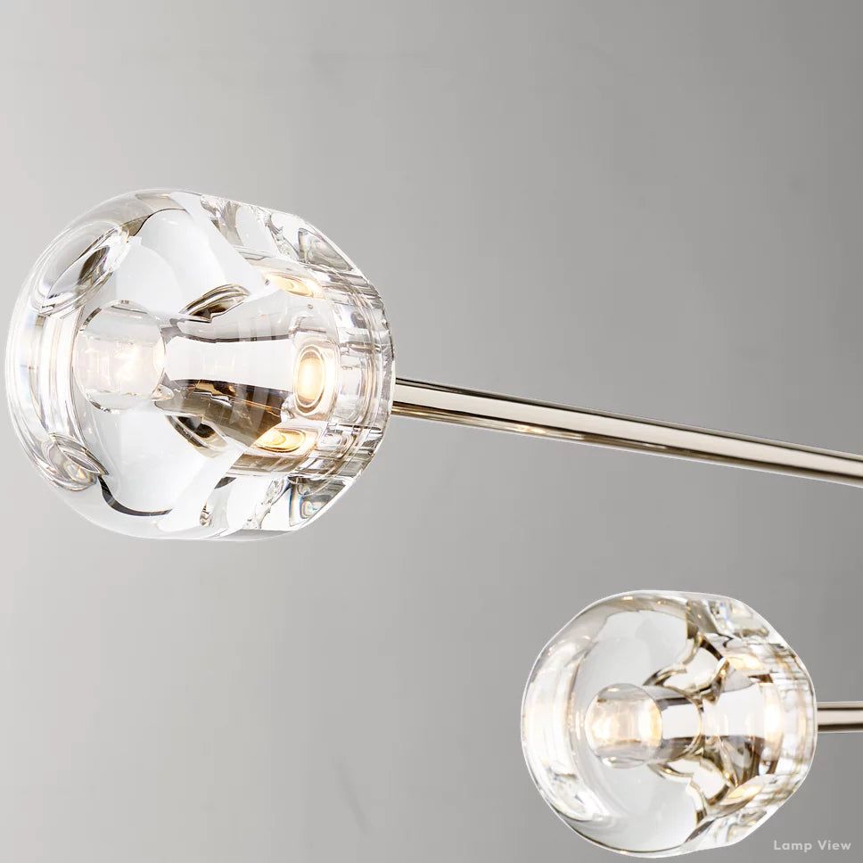 Demaret Modern Crystal Mobile Linear Chandelier 72"