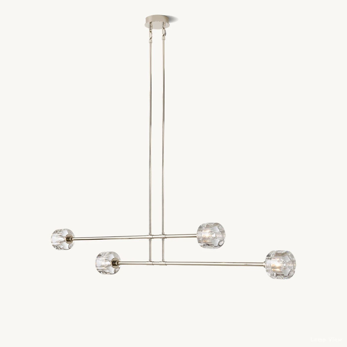 Demaret Modern Crystal Mobile Linear Chandelier 72"