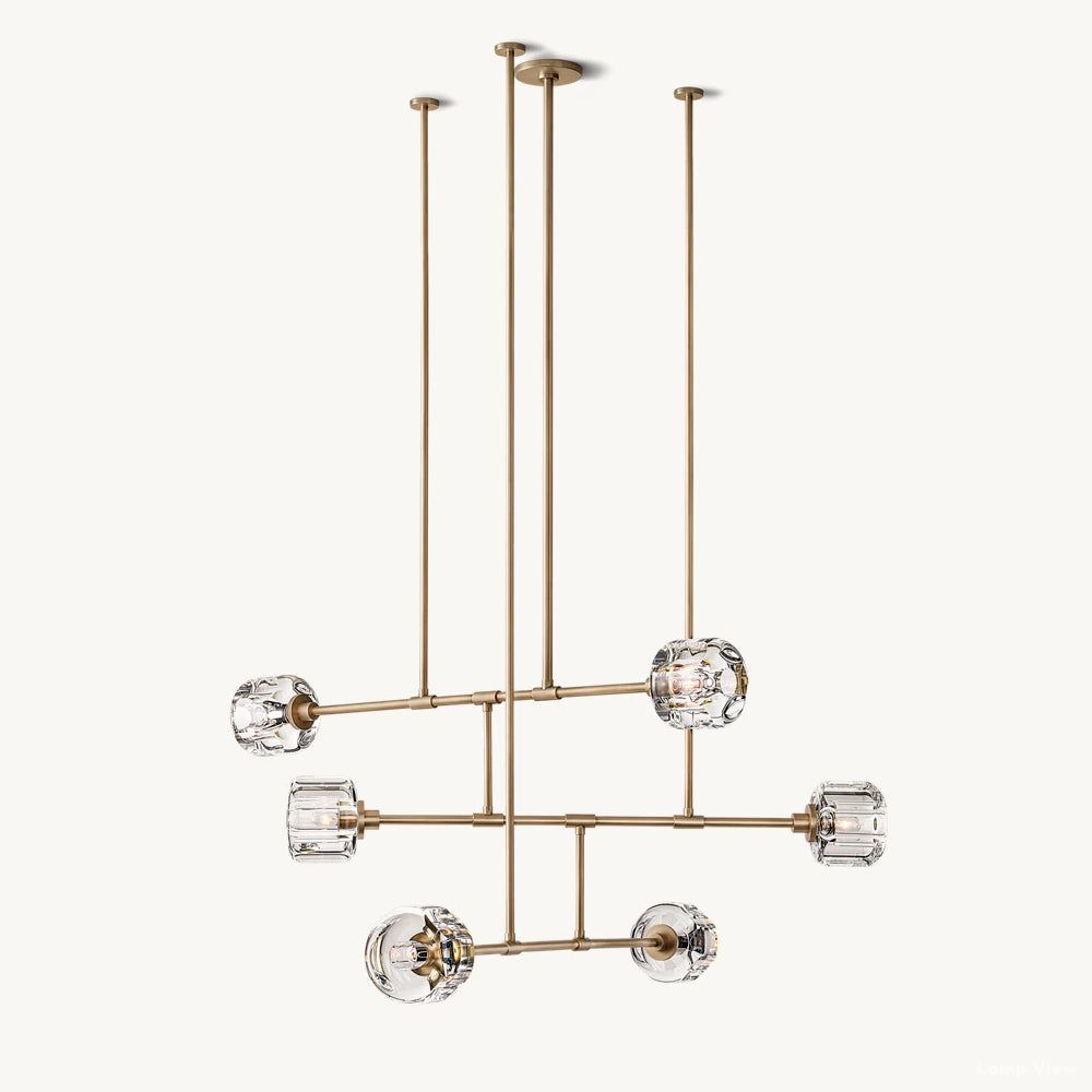 Demaret Modern Crystal Mobile Round Chandelier 48"