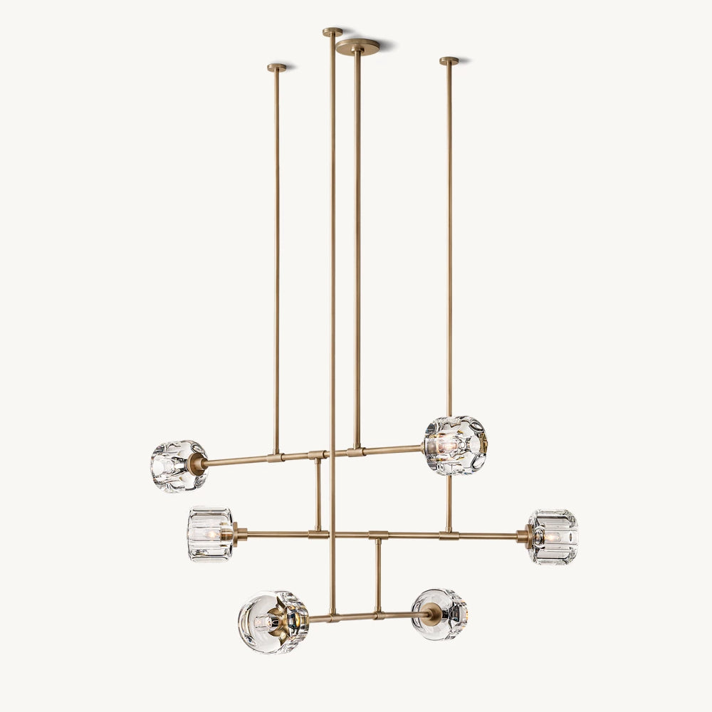 Demaret Modern Crystal Mobile Round Chandelier 48"