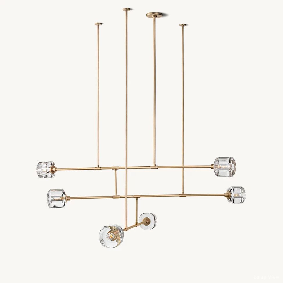 Demaret Modern Crystal Mobile Round Chandelier 62"