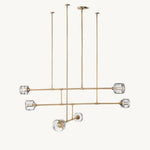 Demaret Modern Crystal Mobile Round Chandelier 62"