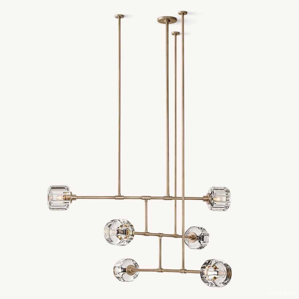 Demaret Modern Crystal Mobile Round Chandelier 48"