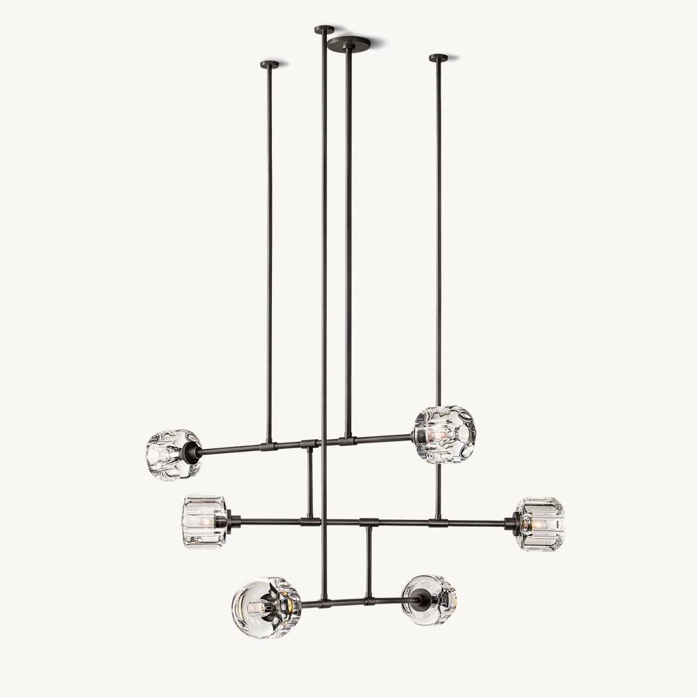 Demaret Modern Crystal Mobile Round Chandelier 48"