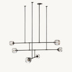 Demaret Modern Crystal Mobile Round Chandelier 62"