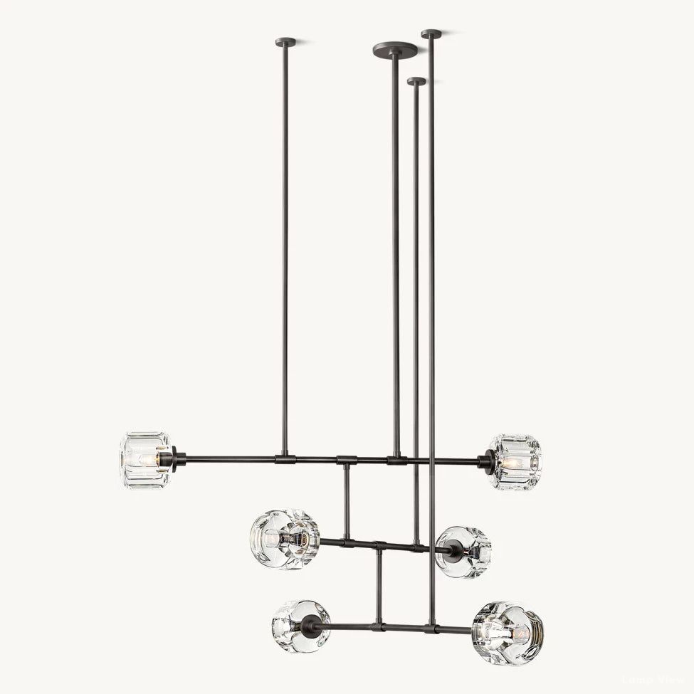 Demaret Modern Crystal Mobile Round Chandelier 62"