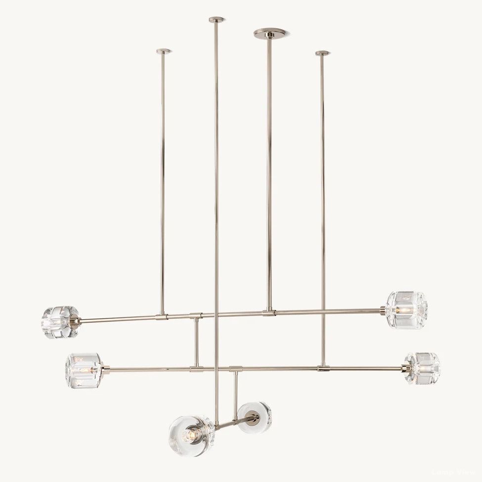 Demaret Modern Crystal Mobile Round Chandelier 62"