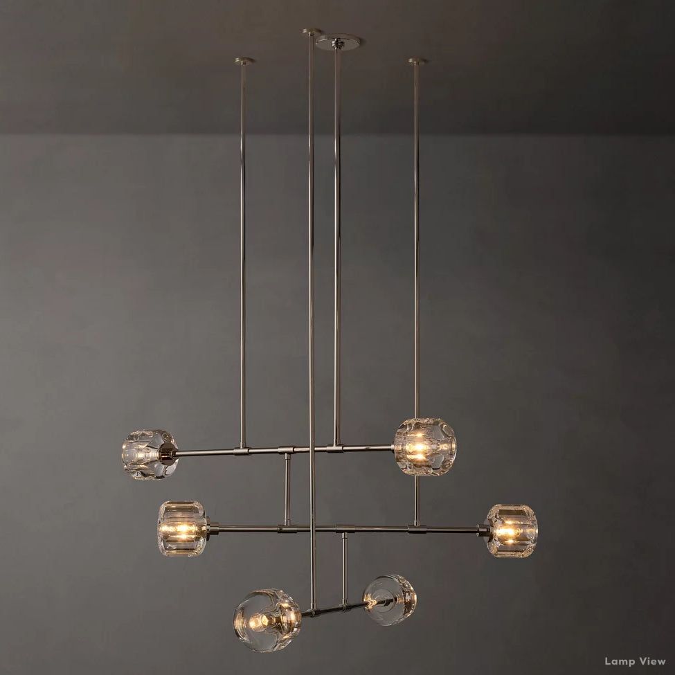 Demaret Modern Crystal Mobile Round Chandelier 48"