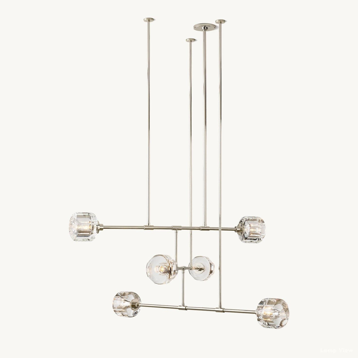 Demaret Modern Crystal Mobile Round Chandelier 62"