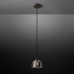 Hemisphere Domed Crystal Pendant Light