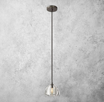 Hemisphere Domed Crystal Pendant Light