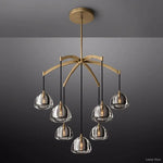 Hemisphere Domed Crystal Round Chandelier 36"