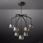 Hemisphere Domed Crystal Round Chandelier 36"