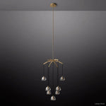 Hemisphere Domed Crystal Round Chandelier 36"
