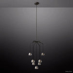 Hemisphere Domed Crystal Round Chandelier 36"