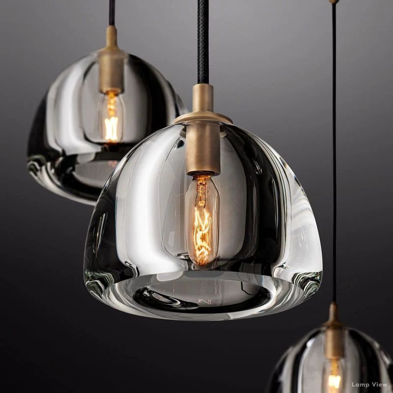 Hemisphere Domed Crystal Round Chandelier 36"