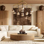 Hemisphere Domed Crystal Round Chandelier 36"