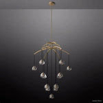 Hemisphere Domed Crystal Round Chandelier 48"