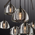 Hemisphere Domed Crystal Round Chandelier 48"