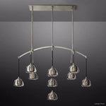Hemisphere Domed Crystal Linear Chandelier 54"