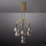 Hemisphere Domed Crystal Linear Chandelier 54"