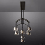 Hemisphere Domed Crystal Linear Chandelier 54"