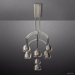Hemisphere Domed Crystal Linear Chandelier 54"