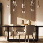 Hemisphere Domed Crystal Linear Chandelier 54"