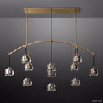Hemisphere Domed Crystal Linear Chandelier 72"