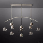Hemisphere Domed Crystal Linear Chandelier 72"