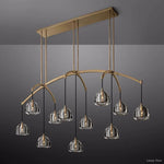 Hemisphere Domed Crystal Linear Chandelier 72"