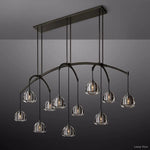 Hemisphere Domed Crystal Linear Chandelier 72"