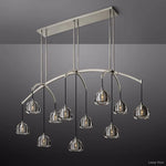 Hemisphere Domed Crystal Linear Chandelier 72"