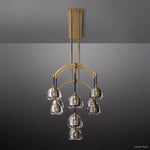 Hemisphere Domed Crystal Linear Chandelier 72"
