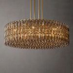 Chiara Lustrous Glass Round Chandelier 62"