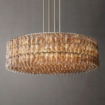 Chiara Lustrous Glass Round Chandelier 62"
