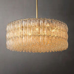 Chiara Lustrous Glass Round Chandelier 47"