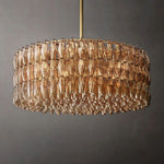 Chiara Lustrous Glass Round Chandelier 47"