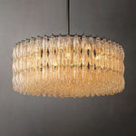 Chiara Lustrous Glass Round Chandelier 47"