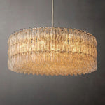 Chiara Lustrous Glass Round Chandelier 47"