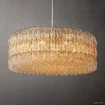 Chiara Lustrous Glass Round Chandelier 47"