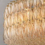 Chiara Lustrous Glass Round Chandelier 47"